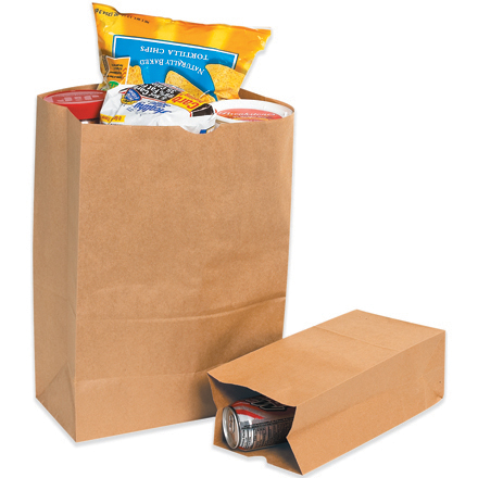 3 <span class='fraction'>3/4</span> x 2 <span class='fraction'>1/4</span> x 11 <span class='fraction'>1/2</span>" Kraft Grocery Bags